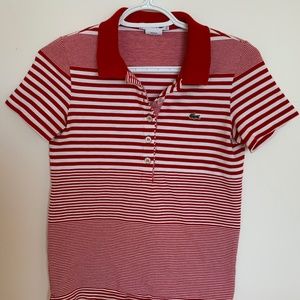 stripped Lacoste polo - size 34